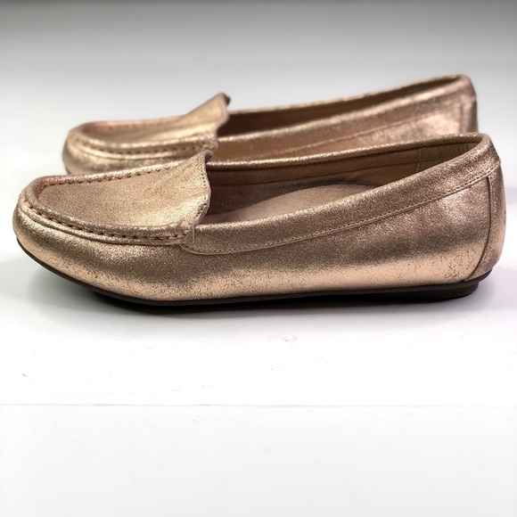 Vionic Debbie Metallic rose gold mocs moccasins loafers orthopedic 7 - Picture 4 of 11